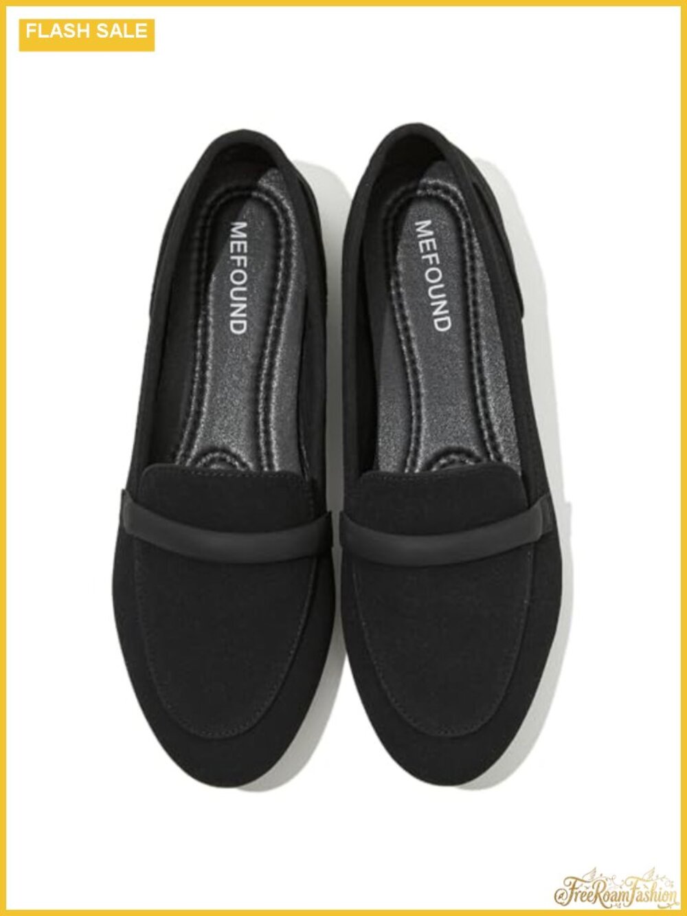 Women's Pointed Toe Slip On Flats Shoes Memory Foam Faux Leather Loafers